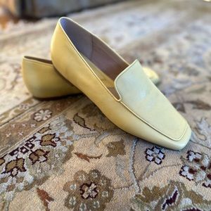 Franco Sarto Women’s Avery 2 Loafers Light Yellow Raffia Size 9.5 Square Toe